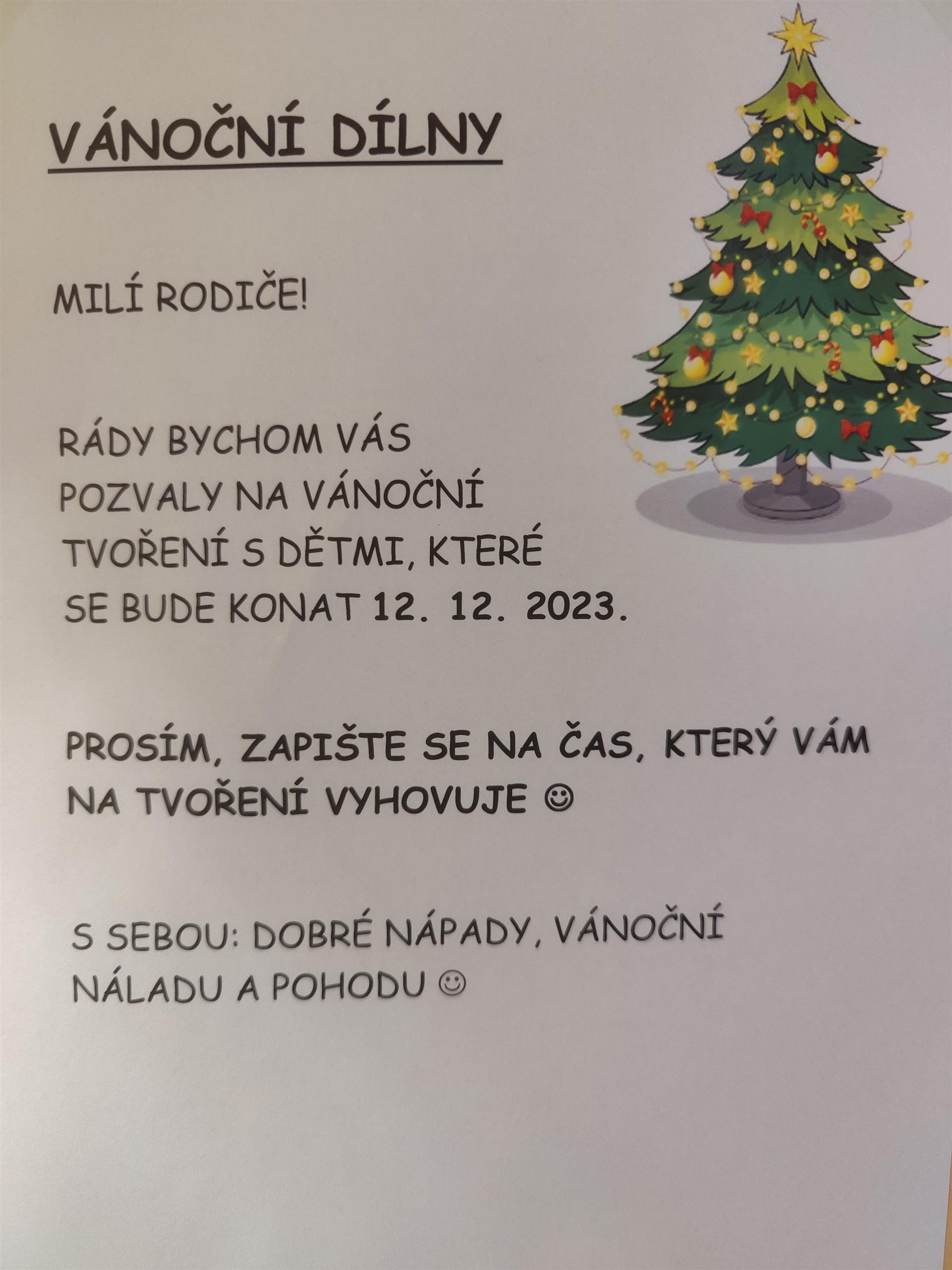 Vánoční dílny (12/2023)
